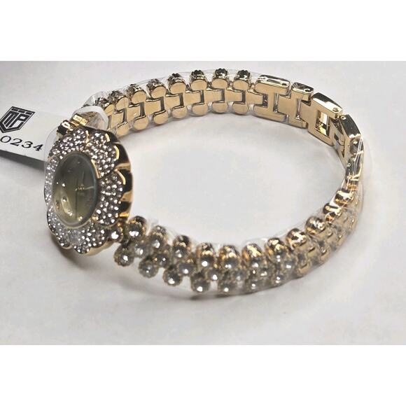 New Montres Prestige x Invicta Women's Crystal Watch 28 mm Quartz Gold - Picture 8 of 10